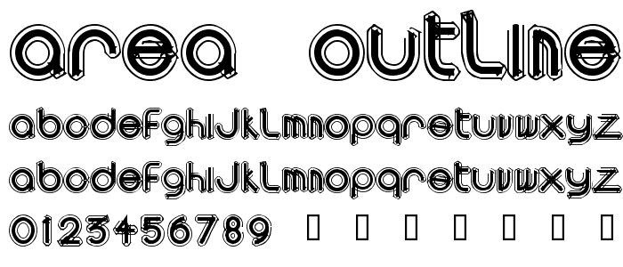 area OUTLINEe font